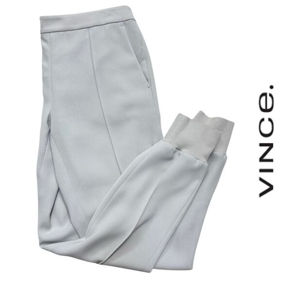 Vince Pintuck Jogger Pants Elastic Waist Pull On Tailored Athleisure Sz: M - Picture 1 of 10